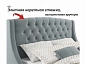 Мягкая кровать "Stefani" 1600 серая с ортопед. основанием с матрасом АСТРА - фото №6