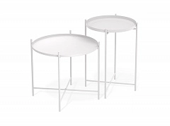 Двойной кофейный столик Sheffilton SHT-CT8/CT8-2 белый муар  - фото №1