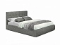 Мягкая кровать Selesta 1600 кожа графит с подъемным механизмом - фото №2