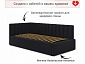 Мягкая кровать Milena с бортиком 900 темная с подъемным механизмом - фото №8
