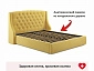 Мягкая кровать "Stefani" 1600 желтая с подъемным механизмом с орт.матрасом PROMO B COCOS - фото №16