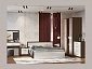 Модульная спальня Мартина, композиция 2 (Белый глянец, Венге) - фото №2