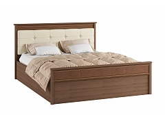 Кровать с настилом ДСП Ливорно ЛКР-1 160х200, орех - фото №1