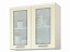 Шкаф-витрина двухдверный Аура 80 см, КДСП - миниатюра