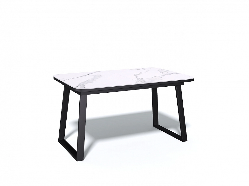 Стол KENNER AZ1200 черный/керамика мрамор белый - фото №1