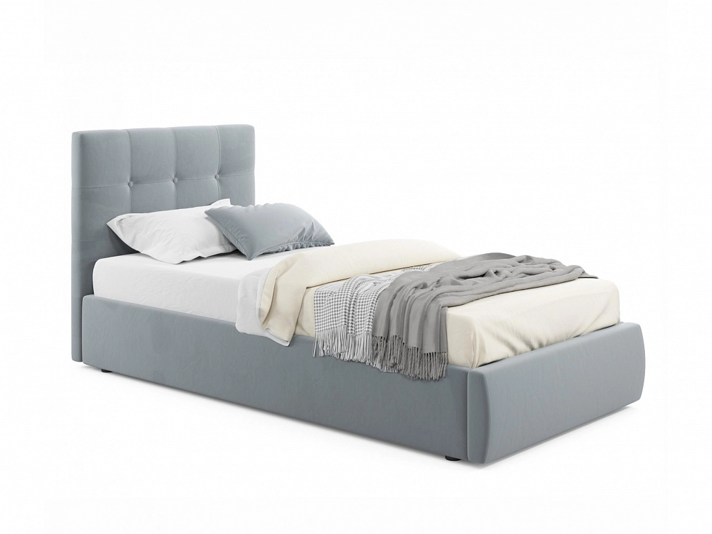 Мягкая кровать Selesta 900 серая с подъем.механизмом - фото №1