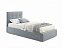 Мягкая кровать Selesta 900 серая с подъем.механизмом, велюр - миниатюра