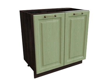 Шкаф Н800 с 2-мя дверцами Ницца ДБК/ДУБ/ОЛИВ Ф50 - фото №1, 888_ММК-00017685
