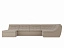 П-образный модульный диван Холидей, рогожка - миниатюра