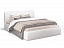 Кровать с подъемным механизмом Ривьера 140х200, экокожа белая, искусственная кожа - миниатюра
