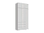Челси Шкаф 1200 + антресоль 1200 (Белый глянец, Белый), ЛДСП - миниатюра