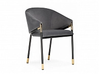 Molton gray / black/ gold Стул на металлокаркасе - фото №1
