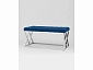 Банкетка-скамейка Stool Group ИНСИГНИЯ Вельвет синий/Сталь серебро  - фото №3