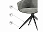Kansas gray / graphite gray / black Стул на металлокаркасе - фото №15