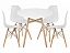 Гуанора 90 white / wood Обеденная группа, пластик - миниатюра