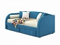 Мягкая кровать Elda 900 синяя с ортопедическим основанием и матрасом ГОСТ - фото №2