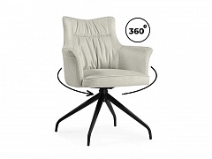 Kaser 360 крутящийся ivory / black Стул на металлокаркасе - фото №1, Woodville25028
