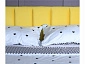 Мягкая кровать Betsi 1600 желтая с подъемным механизмом и матрасом PROMO B COCOS - фото №10