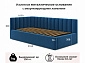 Мягкая кровать Milena 900 синяя с подъемным механизмом и матрасом PROMO B COCOS - фото №5