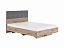 Кровать с настилом Николь 1.1 140х200, серый, замша - миниатюра