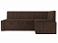 Кухонный угловой диван Вермут (118х186), велюр, ЛДСП - миниатюра