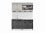 Кухня ЛДСП Рио 1600 (Бетон светлый / темный, Белый), бетон светлый - миниатюра