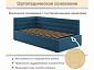Мягкая кровать Aura 900 синяя с подъемным механизмом - фото №9