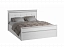 Кровать с настилом ЛДСП Ливорно ЛКР-1 160х200, ясень, искусственная кожа - миниатюра