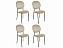 Комплект стульев Монро, темно-бежевый, бархат - миниатюра