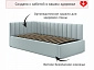 Мягкая кровать Milena 900 мята пастель с подъемным механизмом и матрасом ГОСТ - фото №8