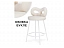 Forex white Барный стул, ткань букле - миниатюра