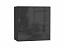 Шкаф навесной Point тип-60 черный глянец / черный матовый,  - миниатюра