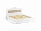 Кровать 1600 с мягким элементом Италия ИТ-9 + ИТ-9А белое дерево - фото №4