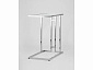 Журнальный столик Stool Group БОСТОН 50х32 Прозрачное стекло/Сталь серебро  - фото №3