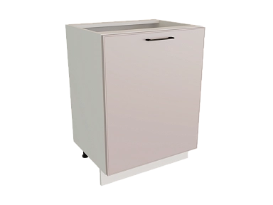 Шкаф Н600 с 1-ой дверью Мемфис БЕЛ/ЯП/ШЕЛК Ф46 - фото №1, 888_ММК-00039861
