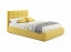 Мягкая кровать Selesta 1200 желтая с ортопед.основанием с матрасом ГОСТ, велюр - миниатюра