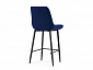 Седа велюр синий / черный Барный стул - фото №6