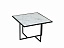 Скарлетт стол журнальный квадратный с рамкой Белый мрамор/черный, металл - миниатюра