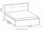 Кровать с ортопедическим основанием (металл) Амели 201 Люкс 160х200, дуб - фото №3