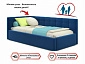 Односпальная кровать-тахта Bonna 900 синяя с подъемным механизмом и матрасом АСТРА - фото №6