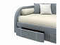Мягкая кровать Elda 900 серая с ортопедическим основанием и матрасом PROMO B COCOS - фото №9