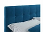 Мягкая кровать "Selesta" 1600 синяя с матрасом АСТРА с подъемным механизмом - фото №3