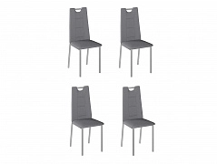 Комплект стульев Орлеан (4 шт), хром рогожка серая - фото №1