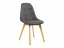 Filip dark gray / wood Стул деревянный, велюр - миниатюра