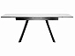 Стол Dikline US120 мрамор ультра белый сатин/опоры черные - фото №4