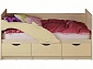 Детская кровать Дельфин-1 МДФ 80х160 (Розовый металлик, Крафт белый) - фото №10