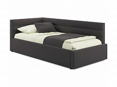 Мягкая кровать Aura 900 шоколад с подъемным механизмом - фото №1