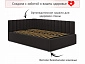 Мягкая кровать Milena 1200 шоколад с подъемным механизмом - фото №7