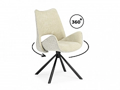 Balaton 360 крутящийся beige / black Стул на металлокаркасе - фото №1, Woodville25031