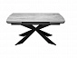Стол DikLine KM160 мрамор С31 (керамика серая глянец)/опоры черные - фото №4